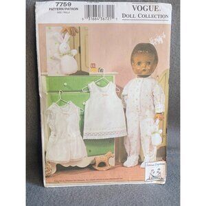 Vogue Doll Pajamas and Undergarments Teresa Layman Pattern 7759 - uncut